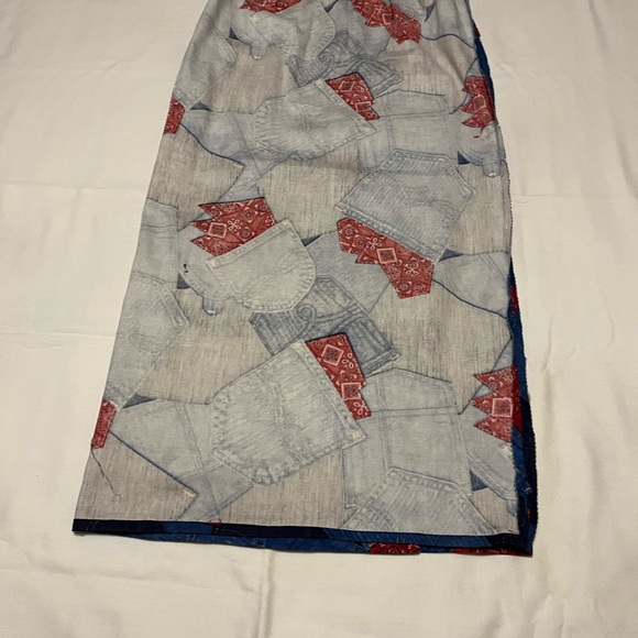 Long maxi pencil wrap skirt. Hand crafted for Red Bird Closet. - Picture 5 of 6